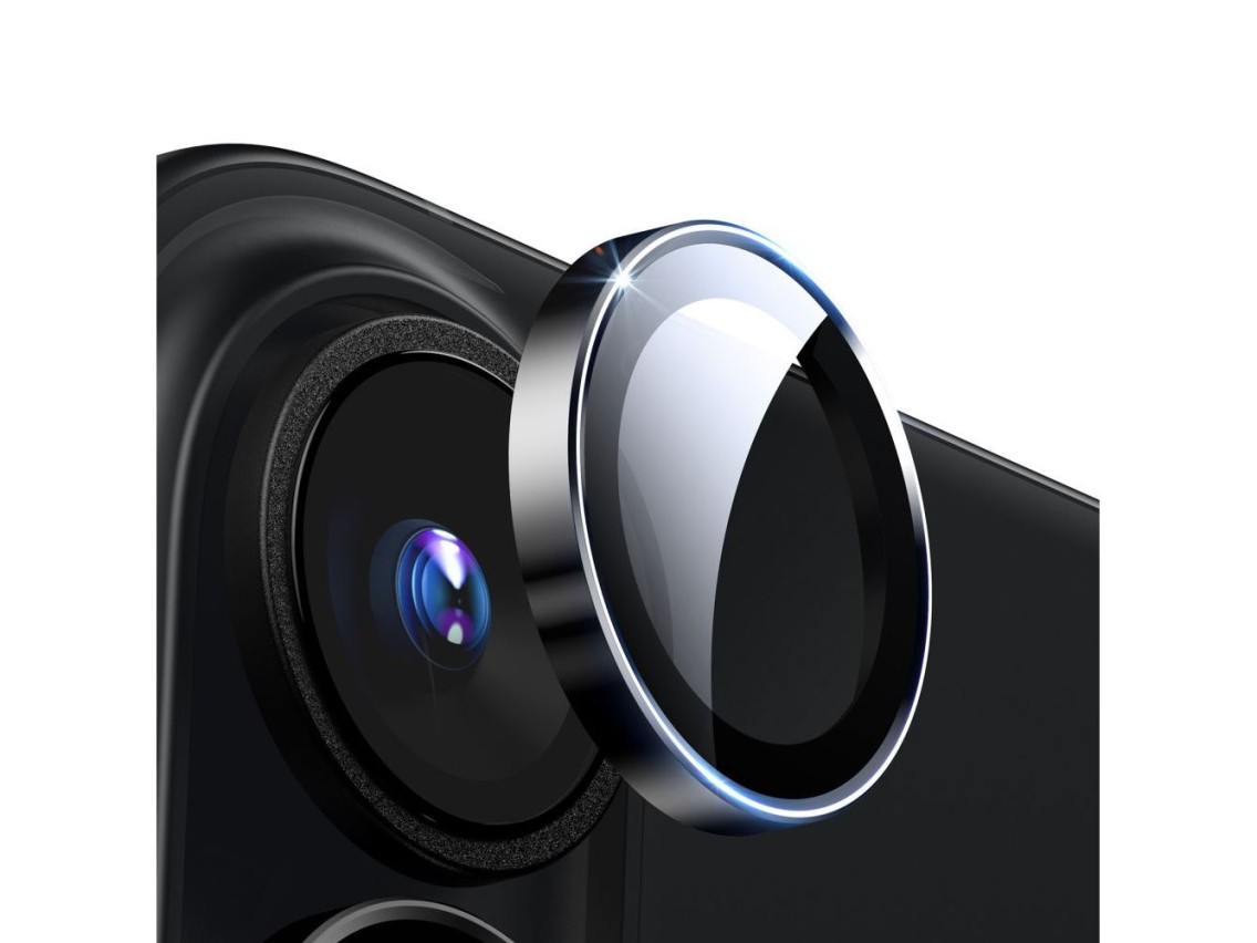 Película de vidro temperado ESR Armorite para câmera do iPhone 16 / 16 Plus - Preta