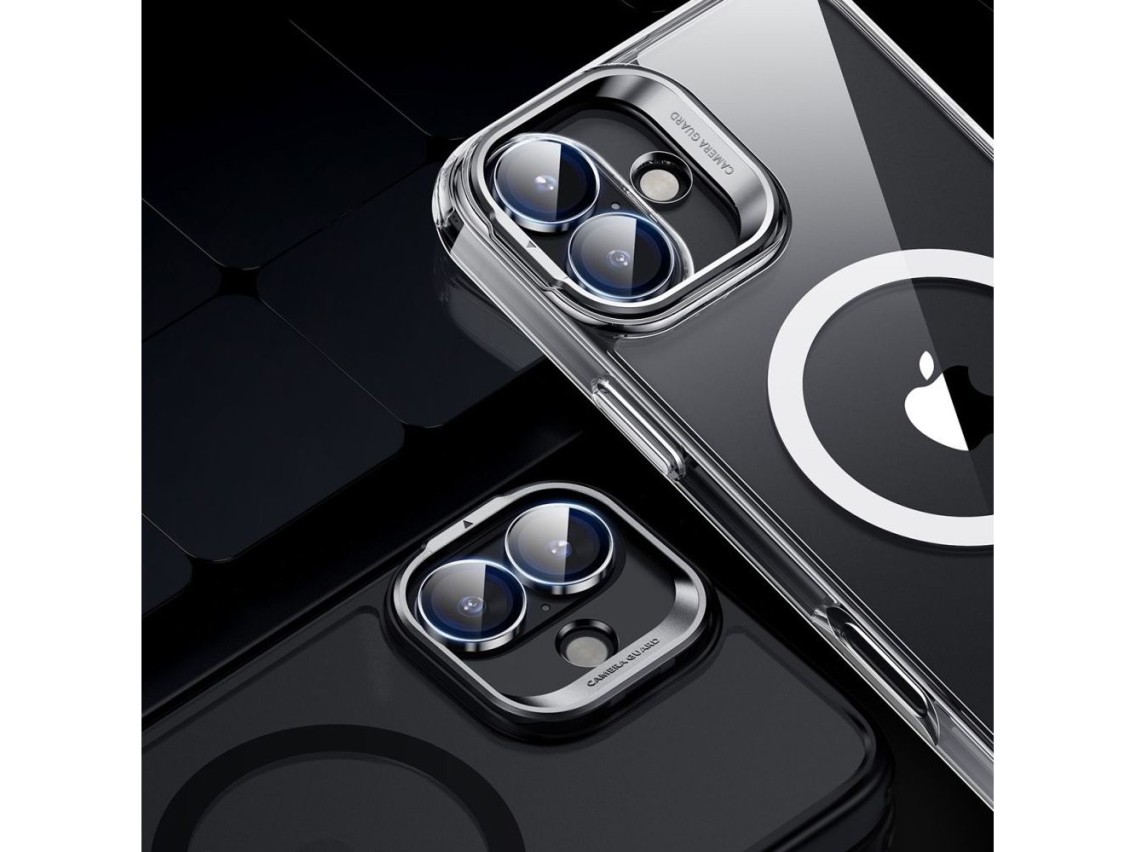 Película de vidro temperado ESR Armorite para câmera do iPhone 16 / 16 Plus - Preta