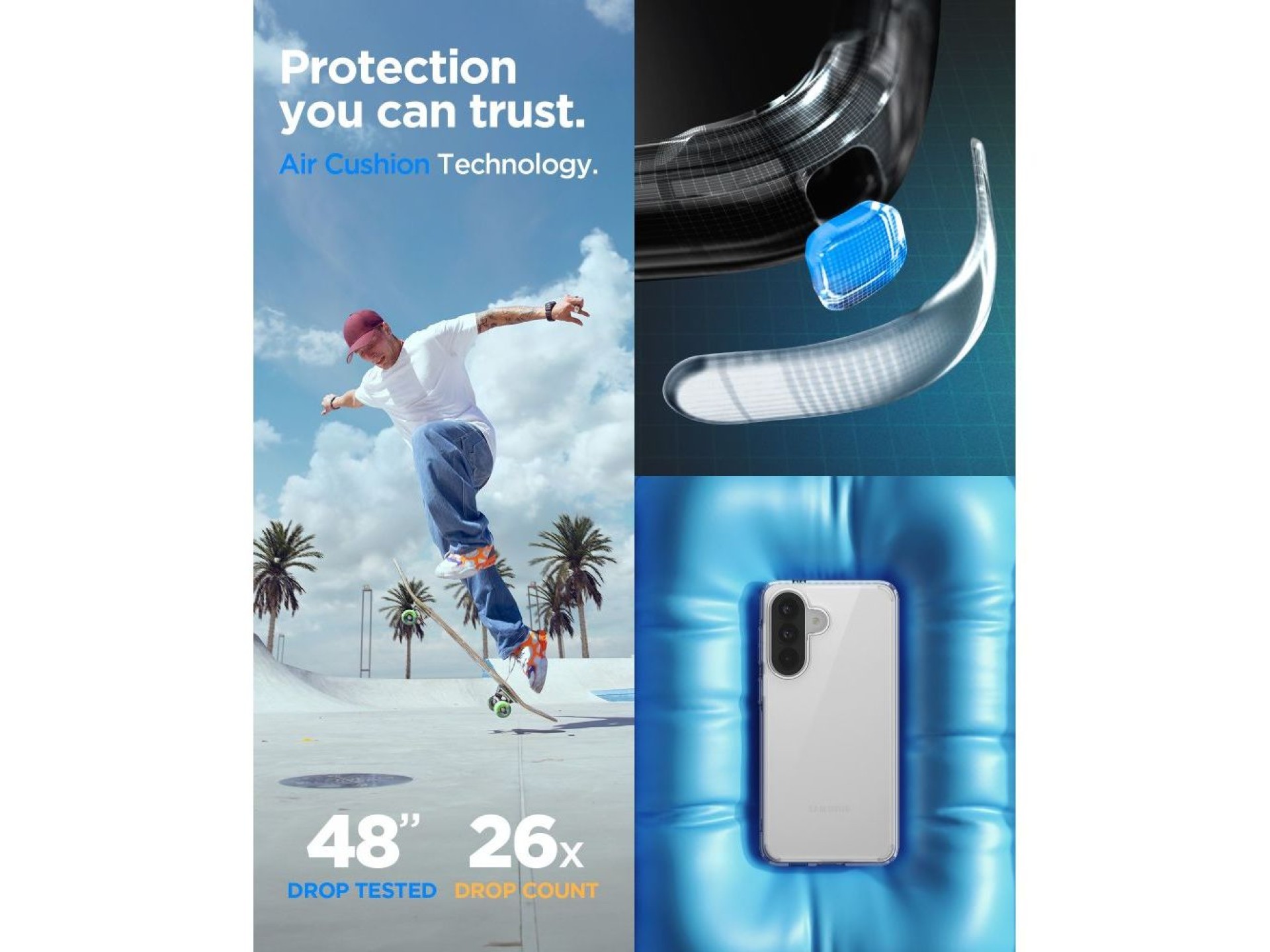 Spigen Ultra Hybrid Case for Samsung Galaxy A57 5G - Transparent
