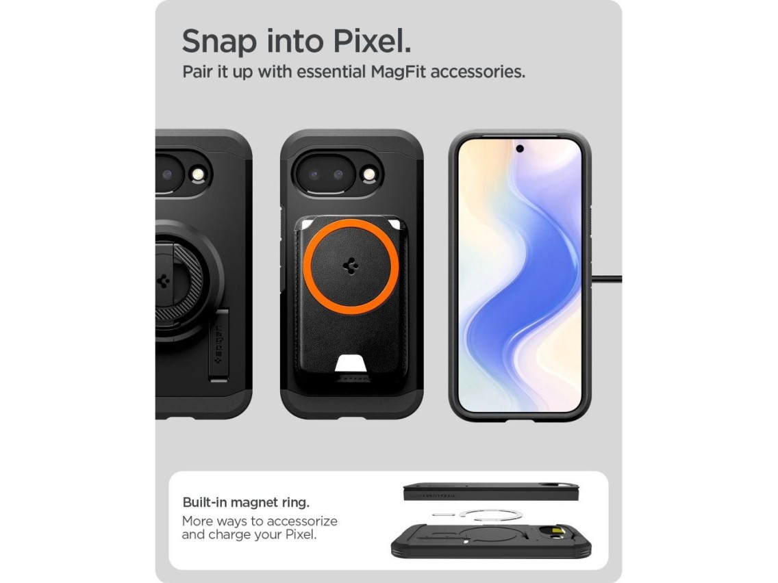 Capa Spigen Tough Armor Mag MagSafe para Google Pixel 10A - preta
