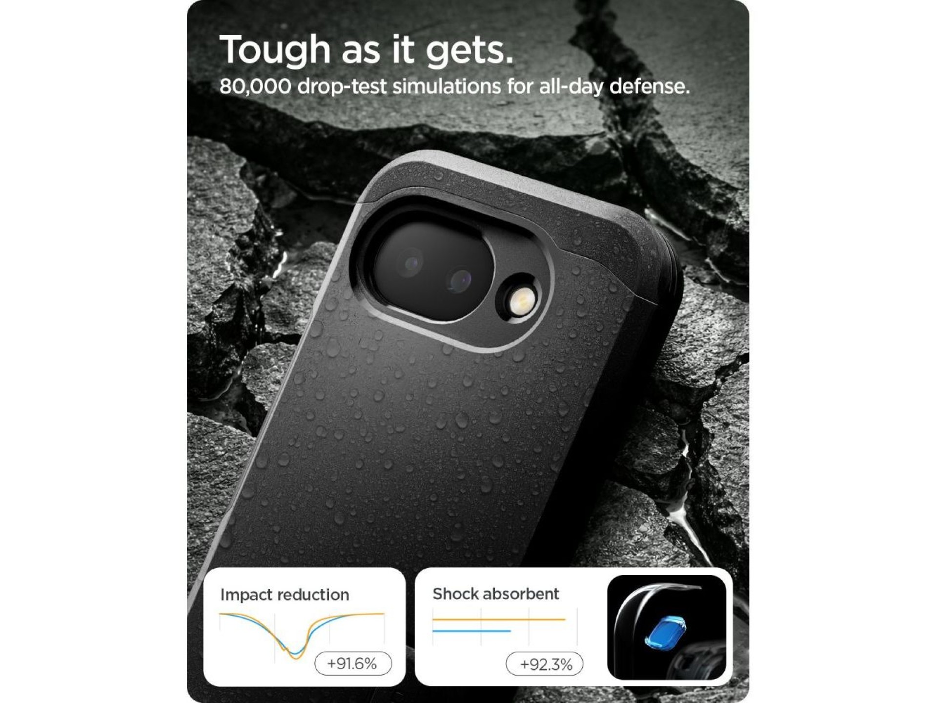 Capa Spigen Tough Armor Mag MagSafe para Google Pixel 10A - preta
