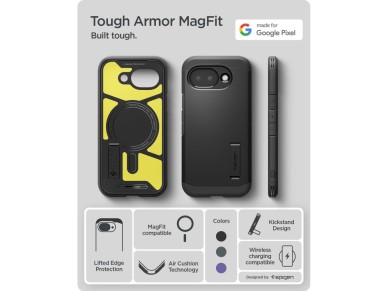 Spigen Tough Armor Mag MagSafe case for Google Pixel 10A - black Spigen Tough Armor Mag MagSafe case for Google Pixel 10A - black