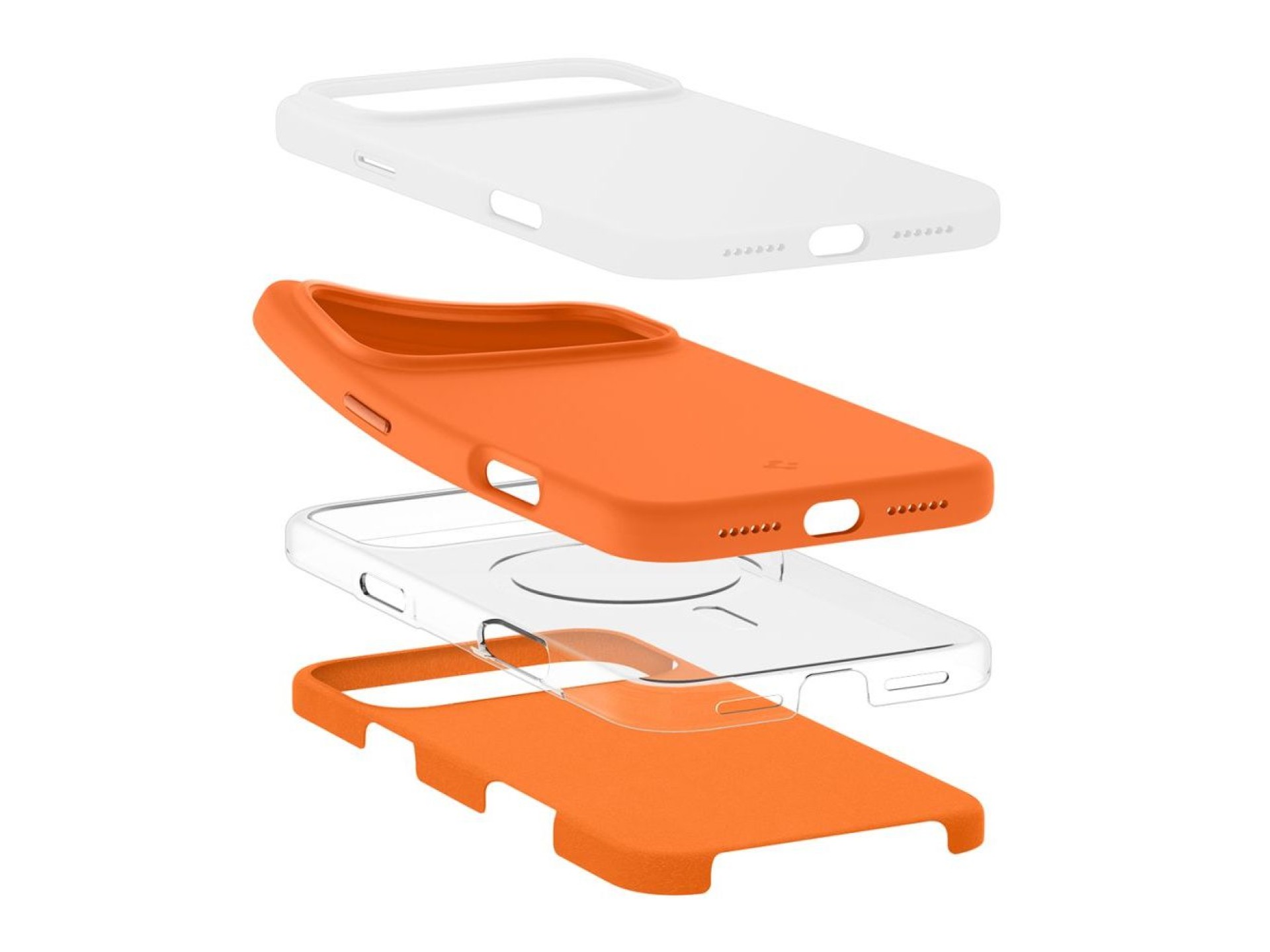 Spigen Silicone Fit Mag Case for iPhone 17 Pro - Orange
