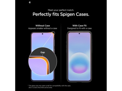 Spigen Glas.tR EZ Fit Pro - Pacote com 2 películas de vidro temperado para Samsung Galaxy A57 5G Spigen Glas.tR EZ Fit Pro - Pacote com 2 películas de vidro temperado para Samsung Galaxy A57 5G