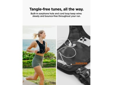 Chaleco de running Spigen A720 Dynamic Shield ML - Negro Chaleco de running Spigen A720 Dynamic Shield ML - Negro