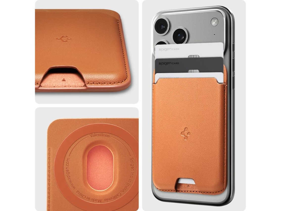 Carteira Magnética para Celular Spigen Valentinus MagSafe - Laranja