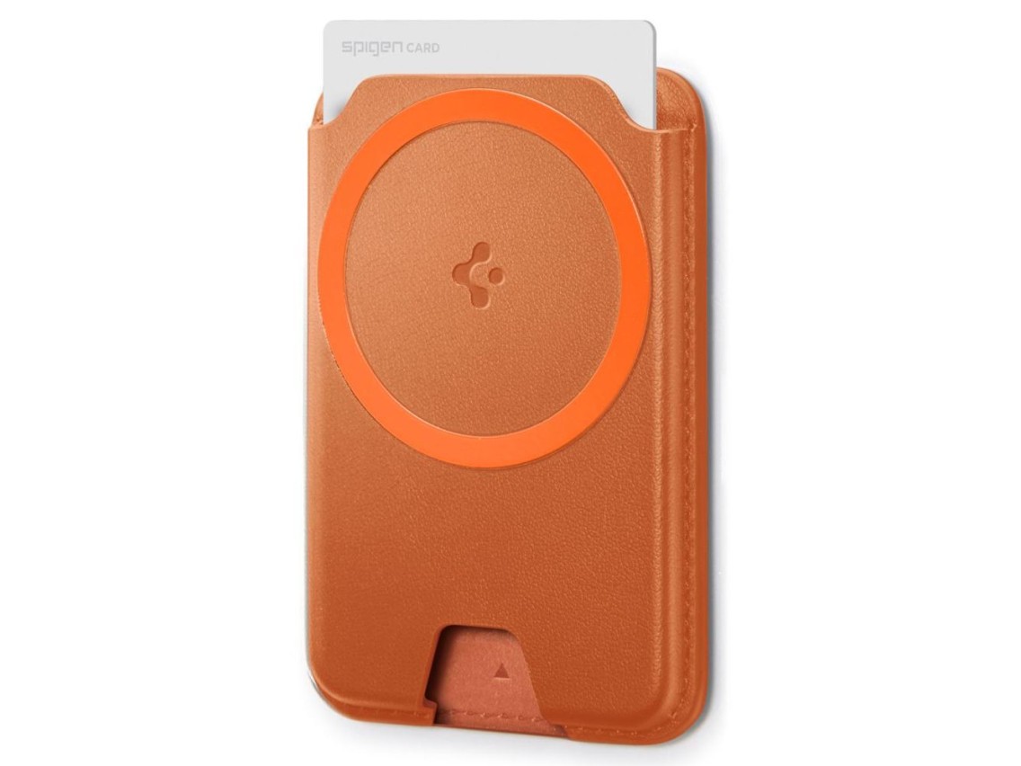 Carteira Magnética para Celular Spigen Valentinus MagFit+ MagSafe - Laranja