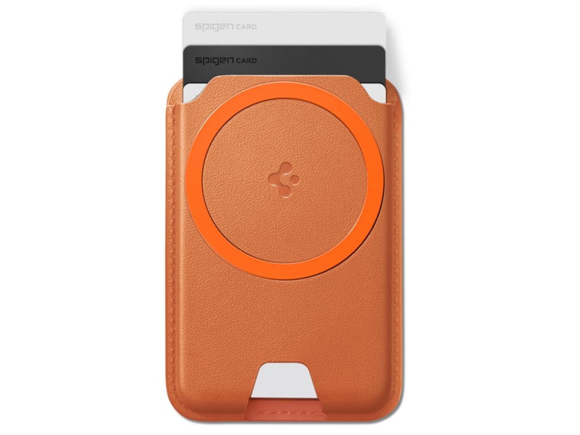 Carteira Magnética para Celular Spigen Valentinus MagFit+ MagSafe - Laranja