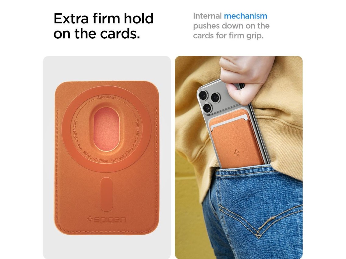 Carteira Magnética para Celular Spigen Valentinus MagSafe - Laranja