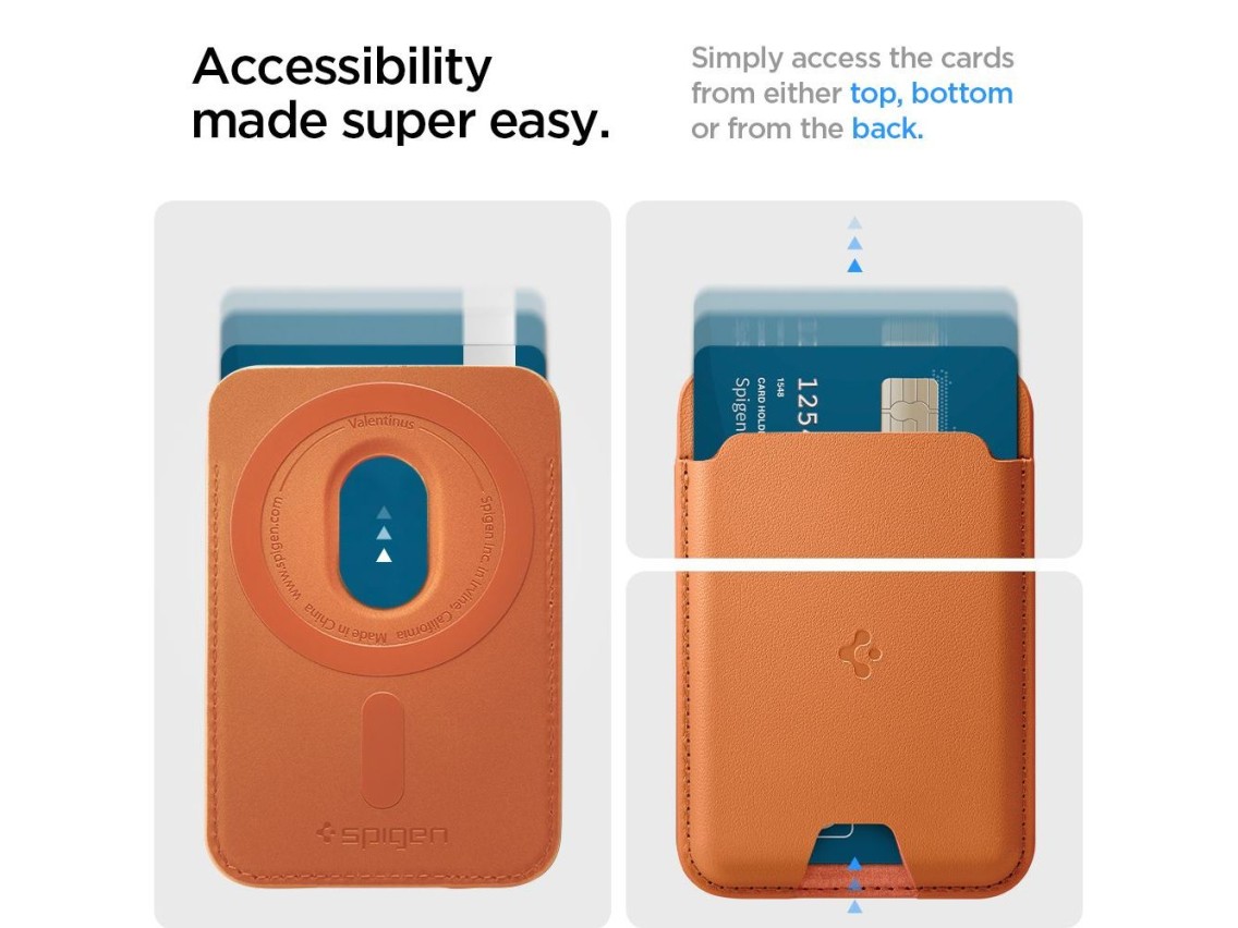 Carteira Magnética para Celular Spigen Valentinus MagSafe - Laranja