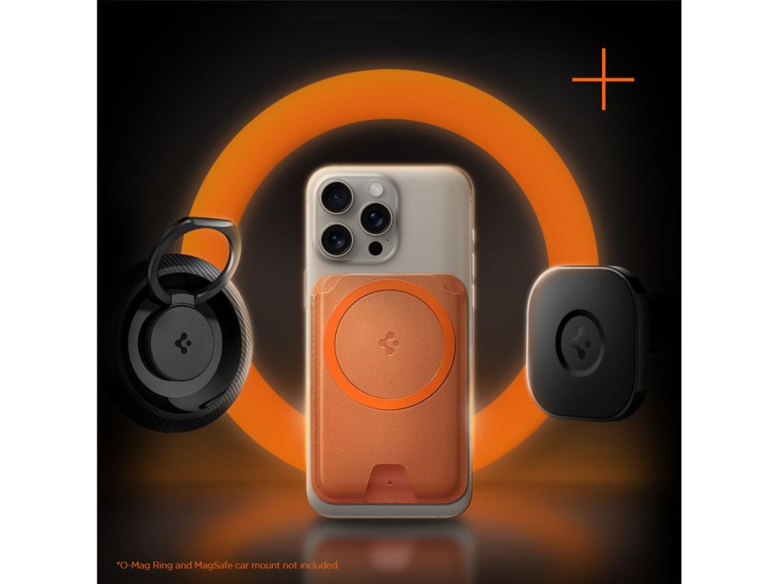 Carteira Magnética para Celular Spigen Valentinus MagFit+ MagSafe - Laranja