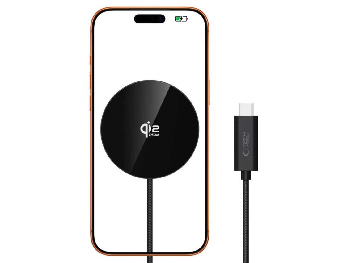 Tech-Protect A50 MagSafe 25W QI2.2 Wireless Charger - Black