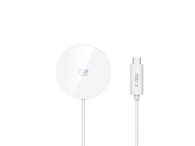 Tech-Protect A50 MagSafe 25W QI2.2 Wireless Charger - White Tech-Protect A50 MagSafe 25W QI2.2 Wireless Charger - White