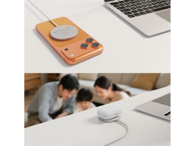 Tech-Protect A50 MagSafe 25W QI2.2 Wireless Charger - White Tech-Protect A50 MagSafe 25W QI2.2 Wireless Charger - White