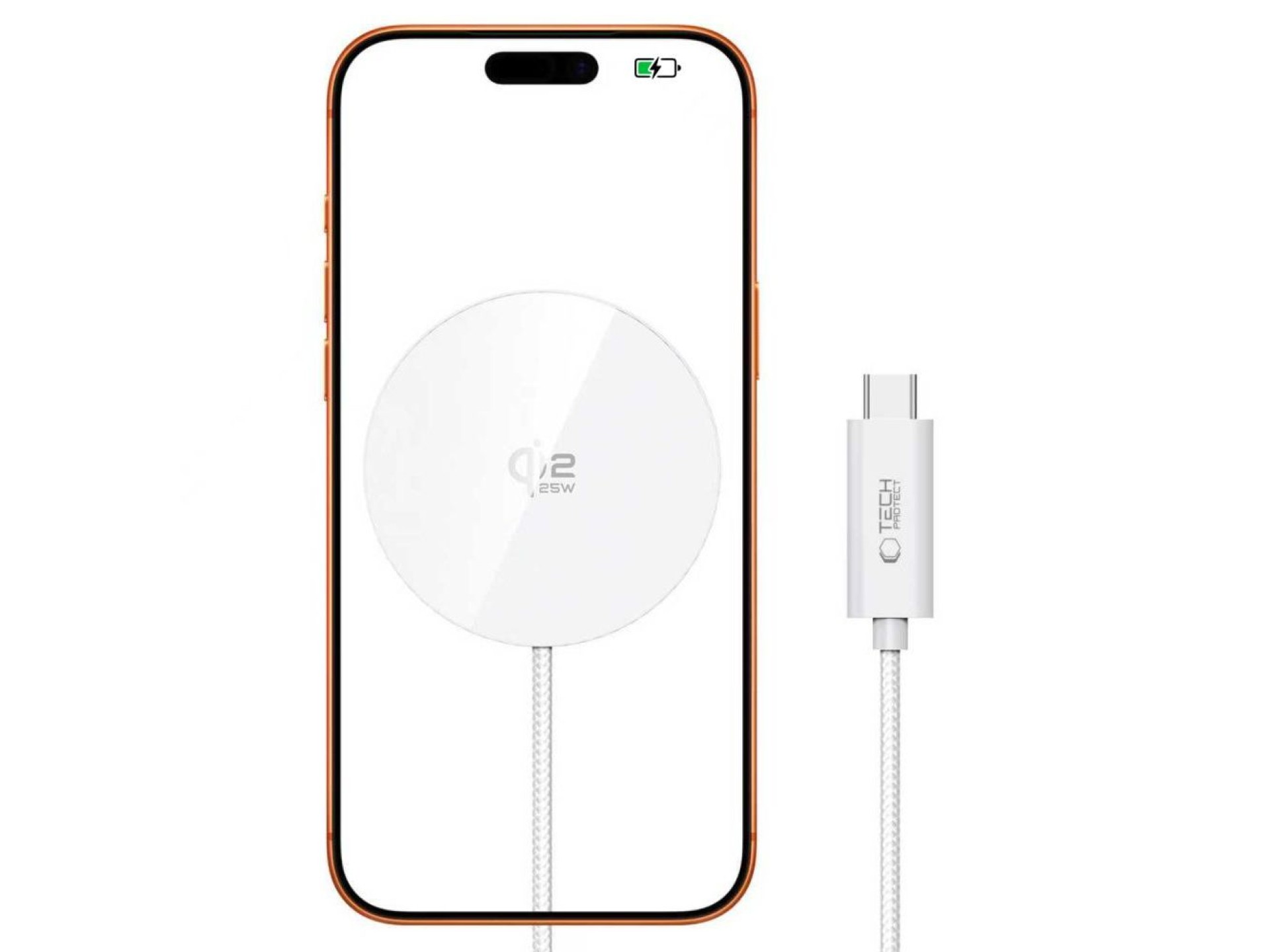 Tech-Protect A50 MagSafe 25W QI2.2 Wireless Charger - White