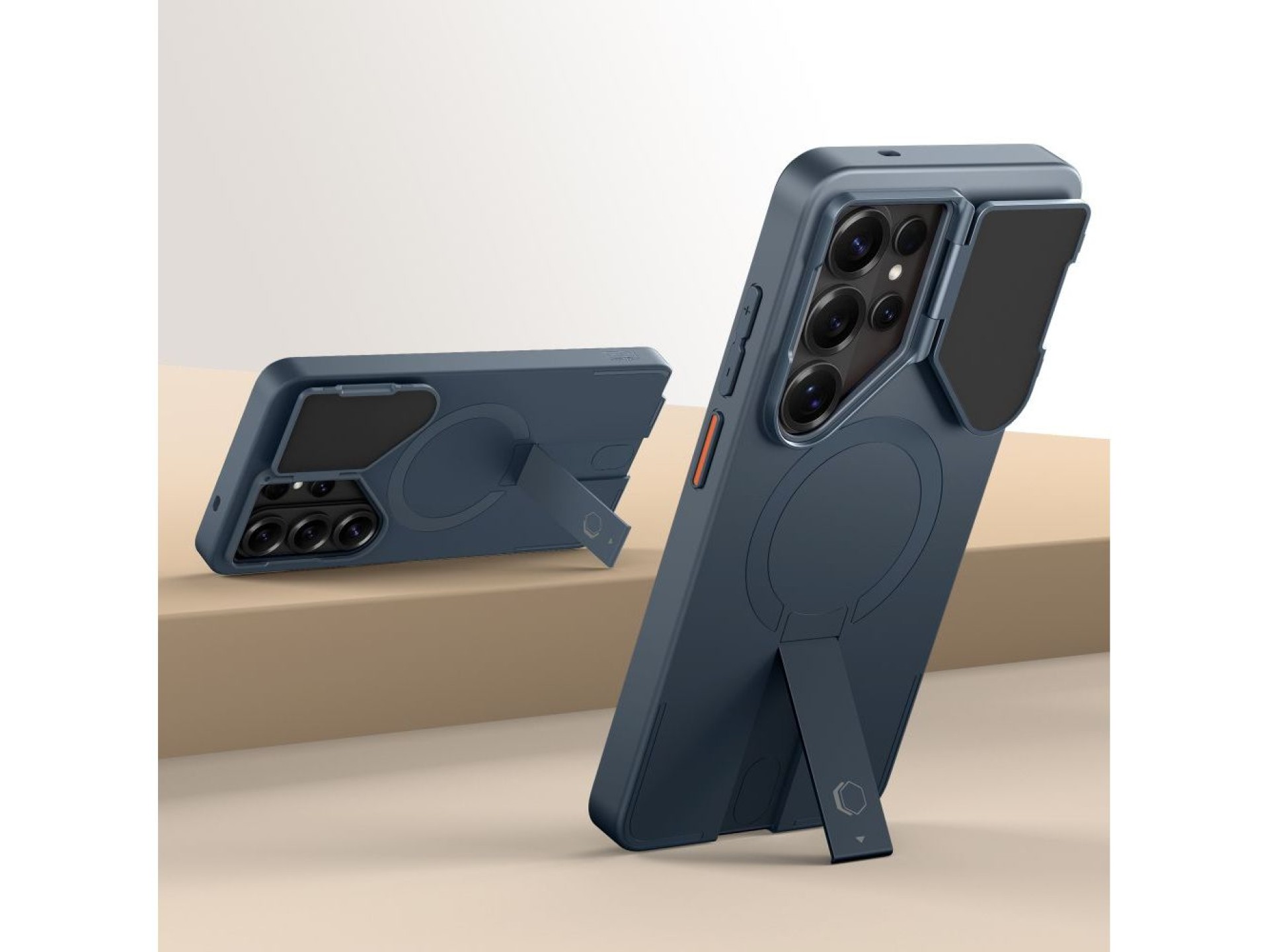 Tech-Protect Kevlar Aura MagSafe Case for Samsung Galaxy S26 Ultra - Navy Blue
