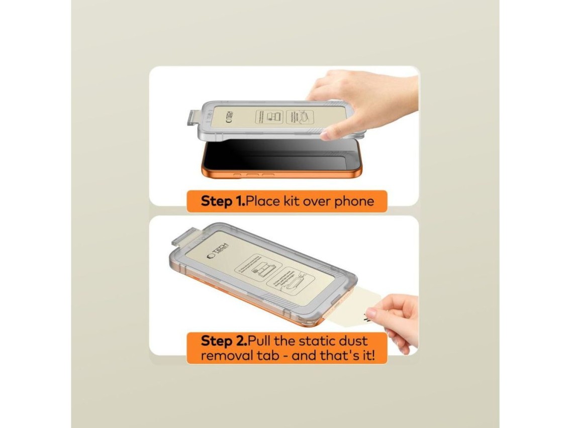 Tech-Protect Quick Set+ Pacote com 2 Películas de Vidro Temperado para Samsung Galaxy S26 - Preto