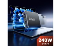 Estación de carga Tech-Protect DC240W-GaN de 6 puertos: 4 x USB-C, 2 x USB-A, 240 W, QC3.0 - Negra Estación de carga Tech-Protect DC240W-GaN de 6 puertos: 4 x USB-C, 2 x USB-A, 240 W, QC3.0 - Negra