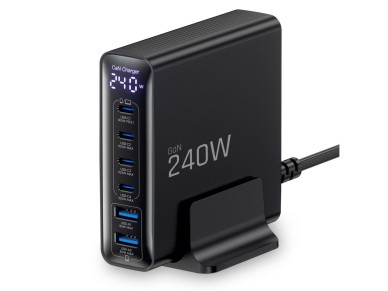 Tech-Protect DC240W-GaN Charging Station 6 Ports 4 x USB-C 2 x USB-A 240W QC3.0 - Black Tech-Protect DC240W-GaN Charging Station 6 Ports 4 x USB-C 2 x USB-A 240W QC3.0 - Black