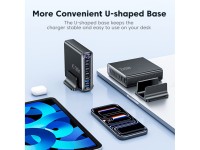 Estación de carga Tech-Protect DC240W-GaN de 6 puertos: 4 x USB-C, 2 x USB-A, 240 W, QC3.0 - Negra Estación de carga Tech-Protect DC240W-GaN de 6 puertos: 4 x USB-C, 2 x USB-A, 240 W, QC3.0 - Negra