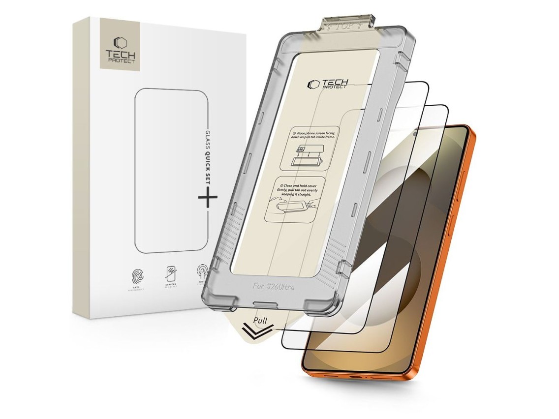 Tech-Protect Quick Set+ Pacote com 2 Películas de Vidro Temperado para Samsung Galaxy S26 Ultra - Pr