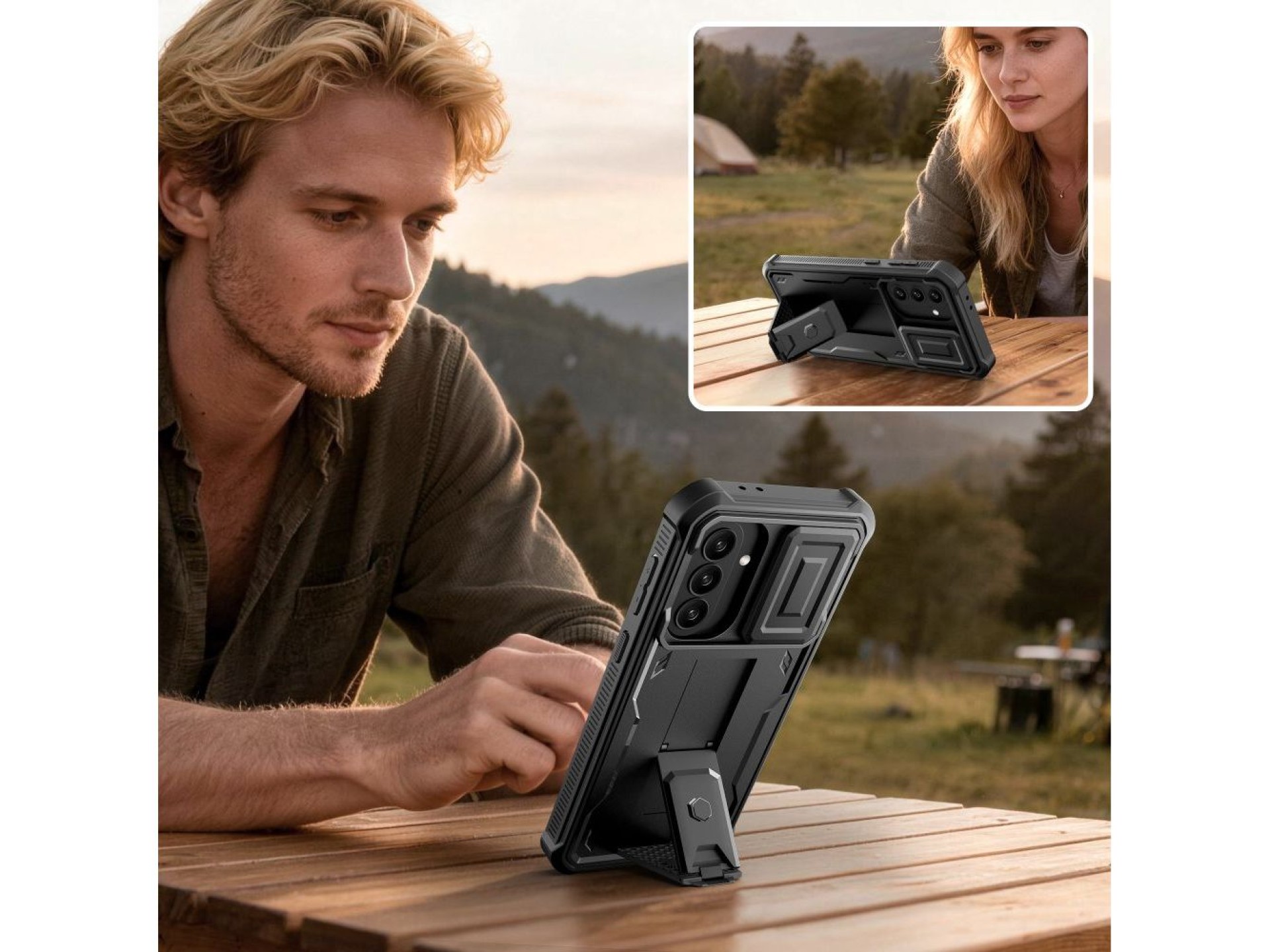 Tech-Protect Kevlar Cam+ 2-Set Case for Samsung Galaxy A36 / A37 5G - Black