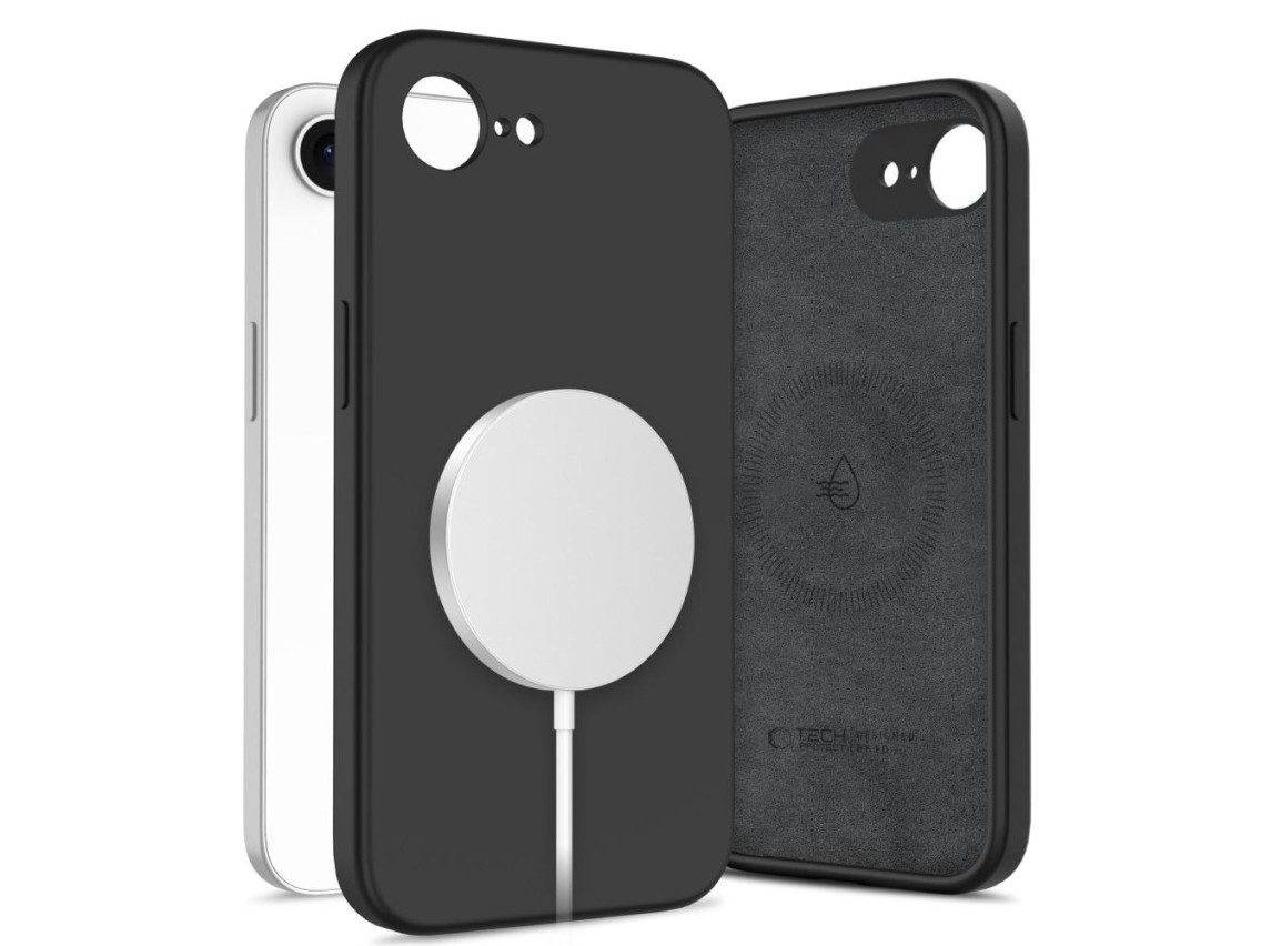 Tech-Protect Silicone MagSafe Case for iPhone 16e / 17e - Black