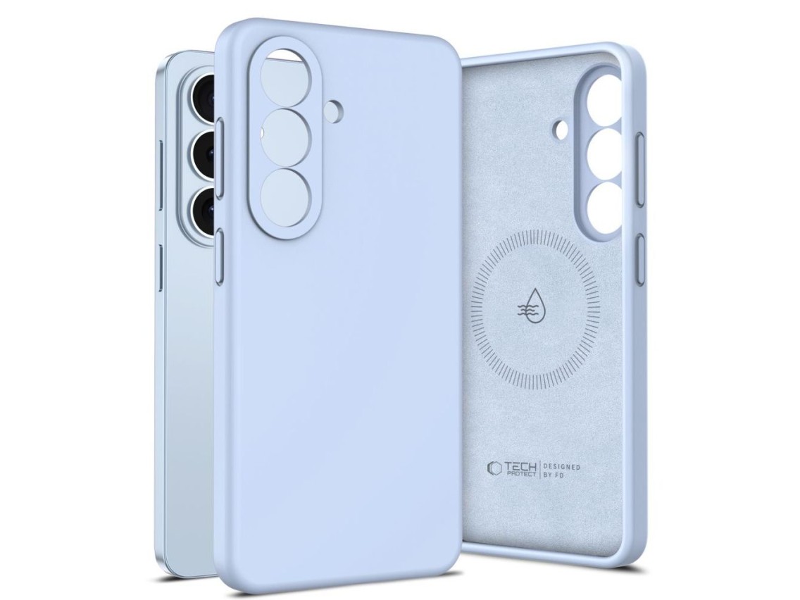Capa de silicone Tech-Protect MagSafe para Samsung Galaxy S26 - Azul