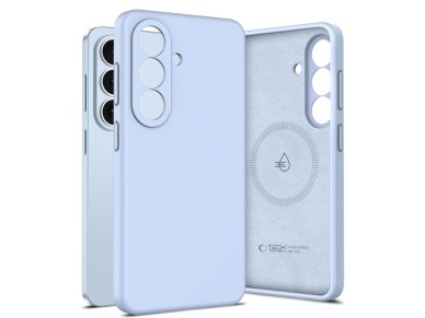 Funda de silicona Tech-Protect MagSafe para Samsung Galaxy S26 - Azul