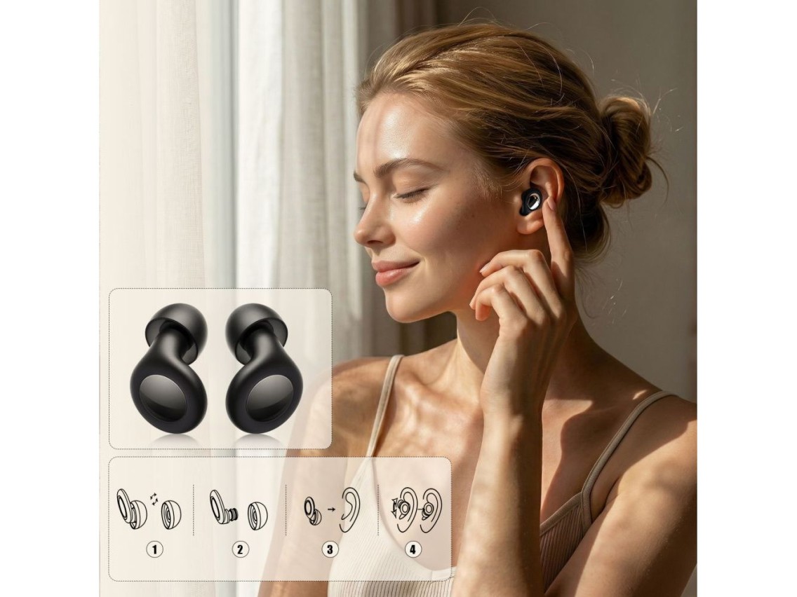 Protetores auriculares de silicone Tech-Protect QuietFit com filtro ac�stico - Preto