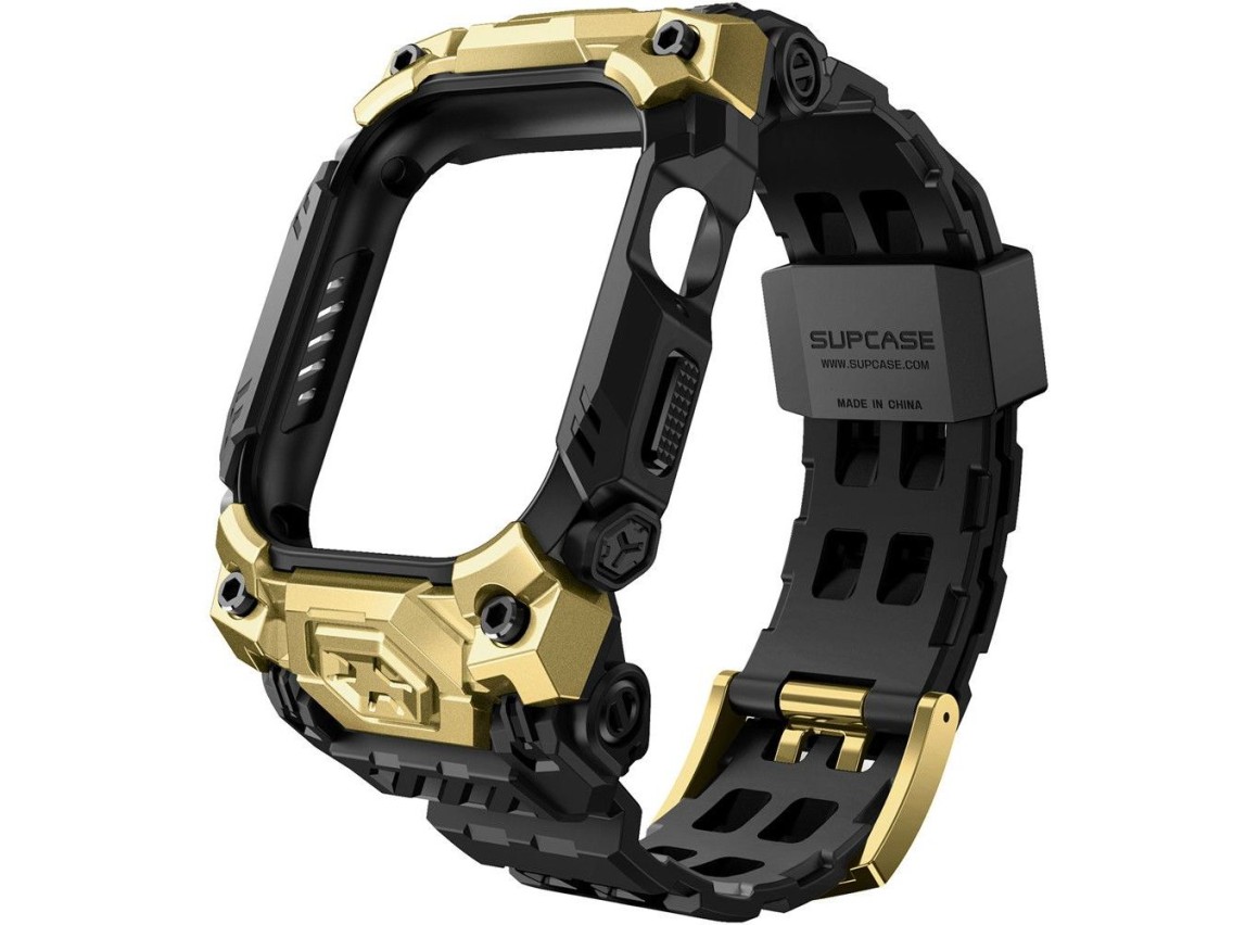 Capa Supcase Unicorn Beetle Ore para Apple Watch 10/11 (46 mm) - Preto e Dourado