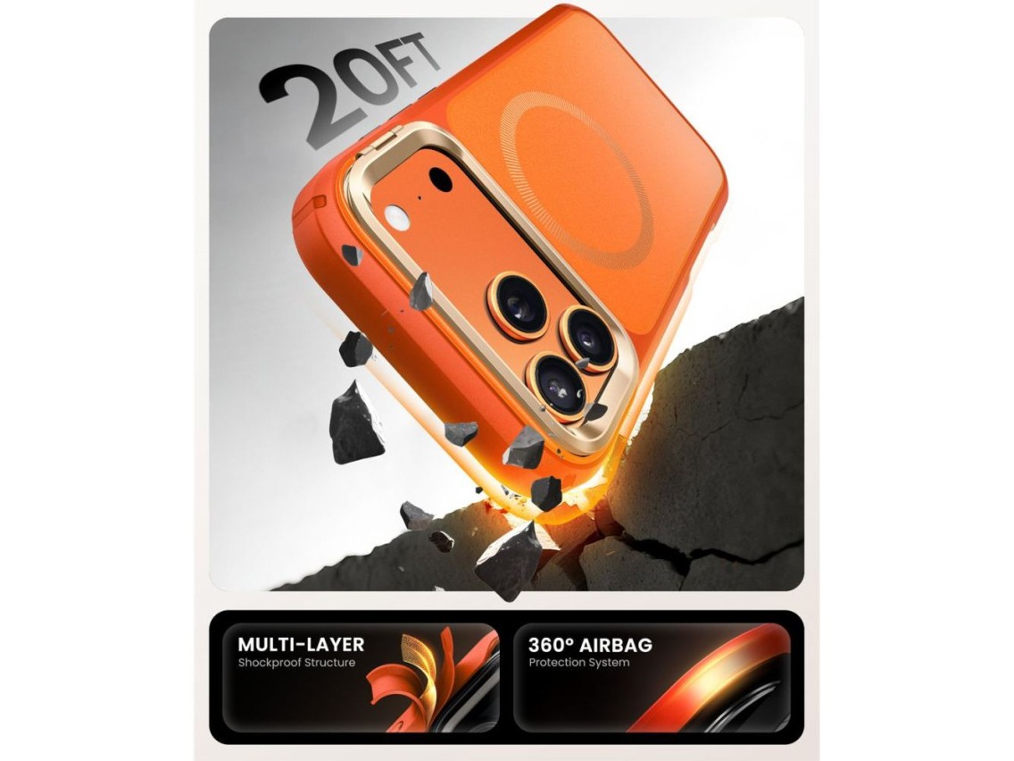 Supcase IBLSN Ares Flip MagSafe Case for iPhone 17 Pro Max - Orange