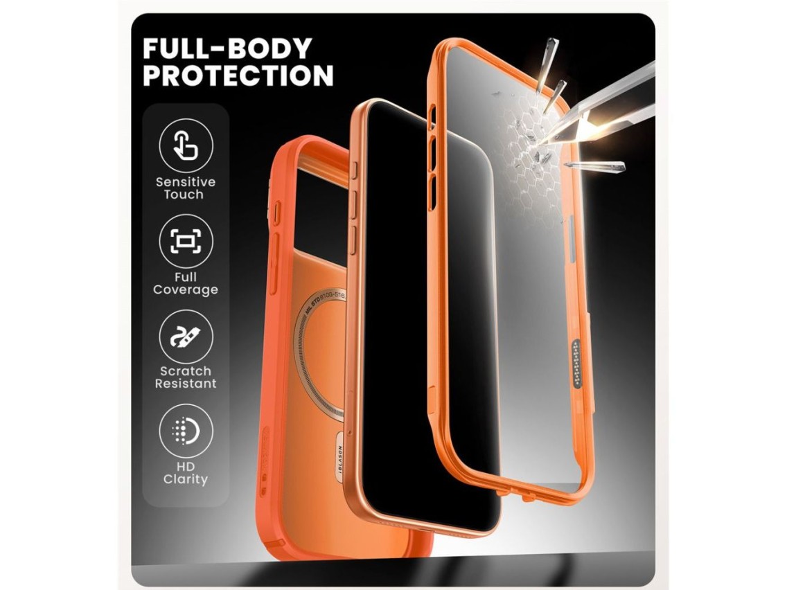 Supcase IBLSN Ares Flip MagSafe Case for iPhone 17 Pro Max - Orange