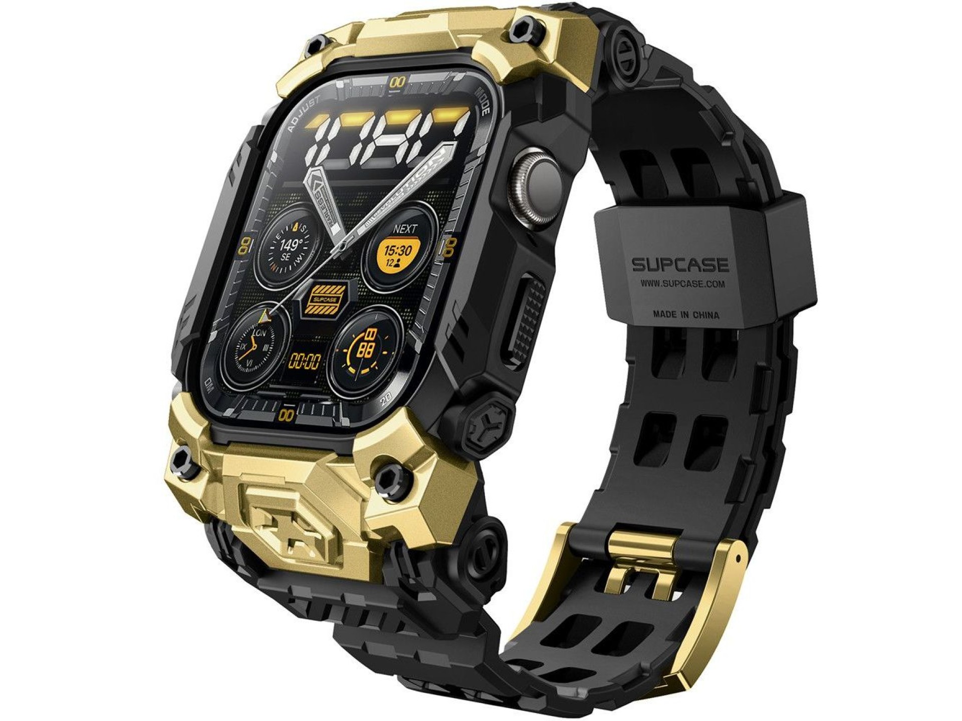 Supcase Unicorn Beetle Ore Case for Apple Watch 10/11 (46 mm) - Black and Gold