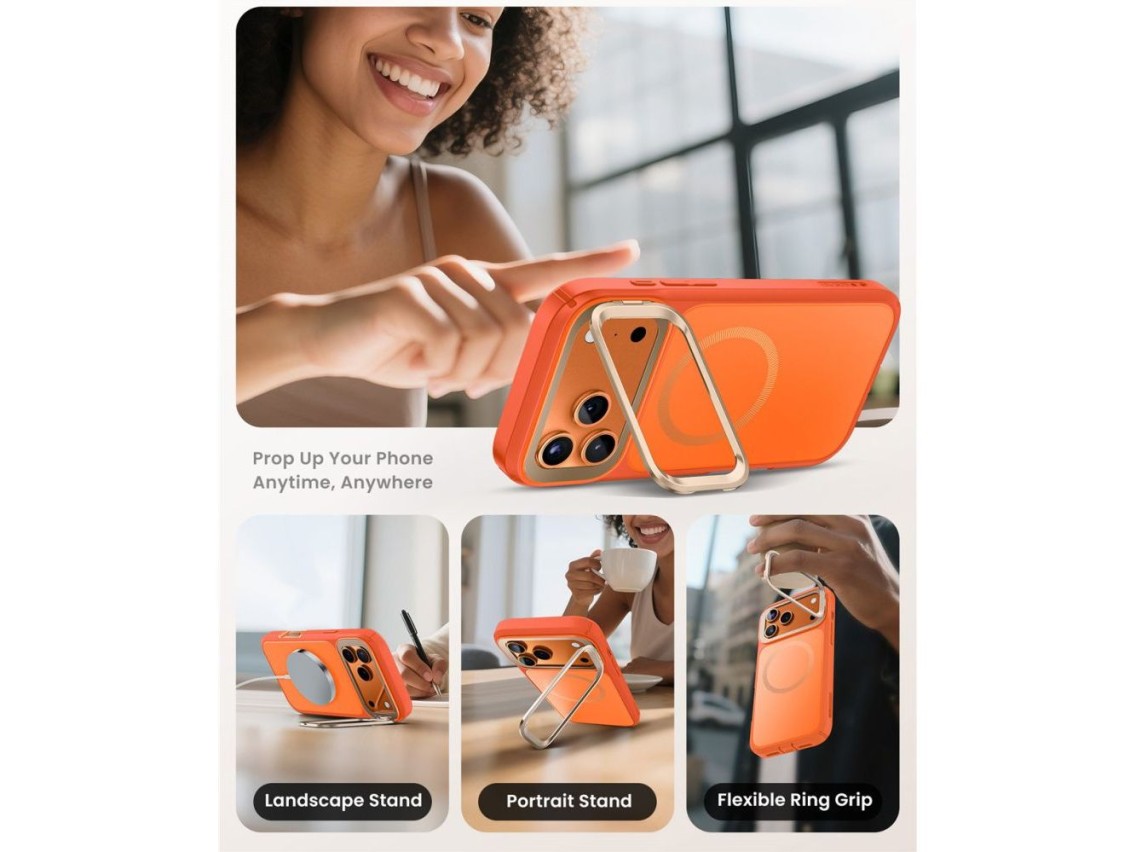 Supcase IBLSN Ares Flip MagSafe Case for iPhone 17 Pro Max - Orange