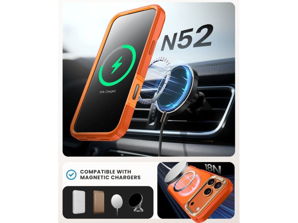 Supcase IBLSN Ares Flip MagSafe Case for iPhone 17 Pro Max - Orange