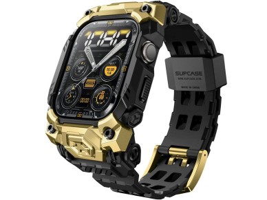 Capa Supcase Unicorn Beetle Ore para Apple Watch 10/11 (46 mm) - Preto e Dourado Capa Supcase Unicorn Beetle Ore para Apple Watch 10/11 (46 mm) - Preto e Dourado