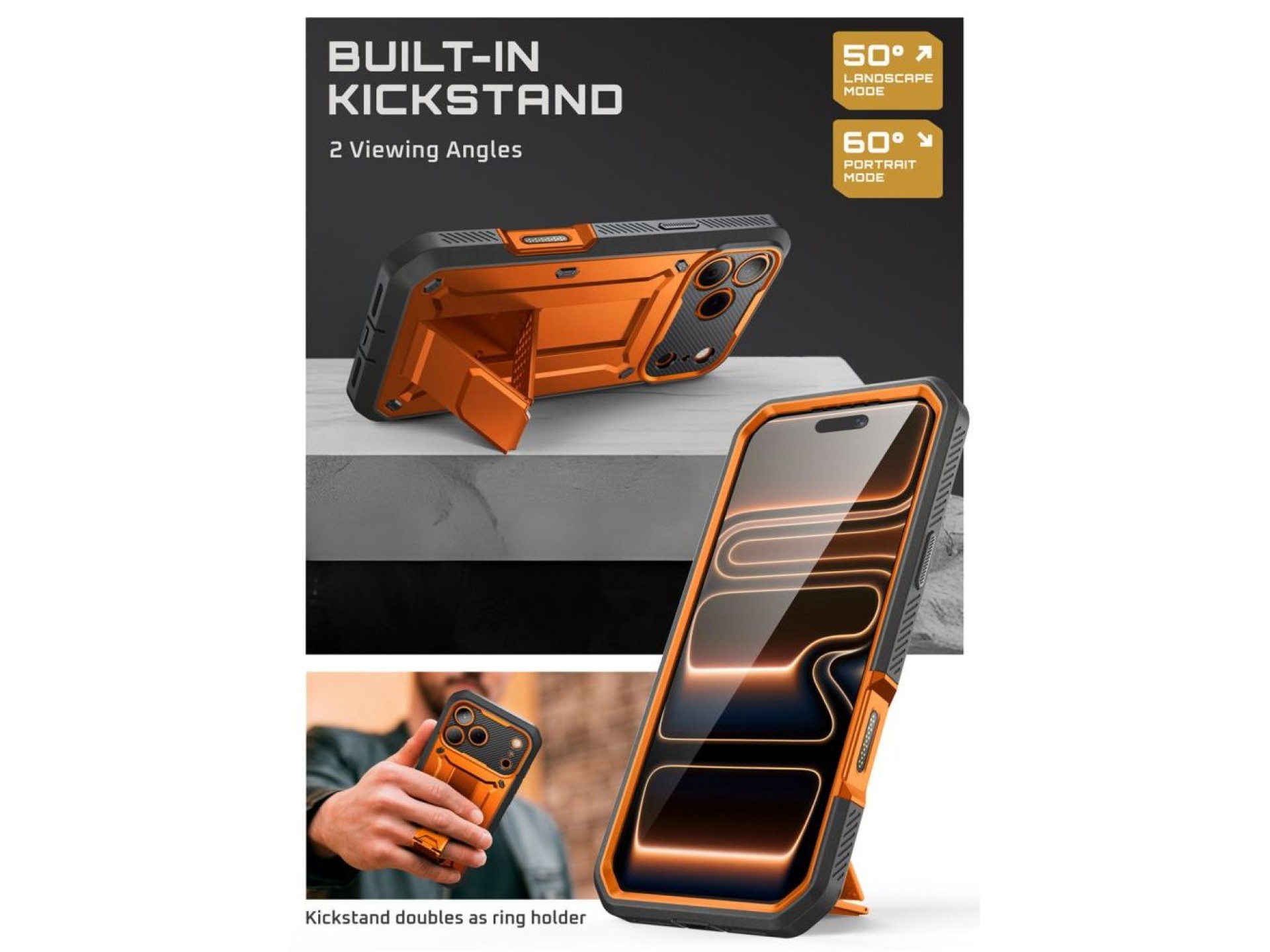 Funda Supcase Unicorn Beetle Pro para iPhone 17 Pro Max - Naranja