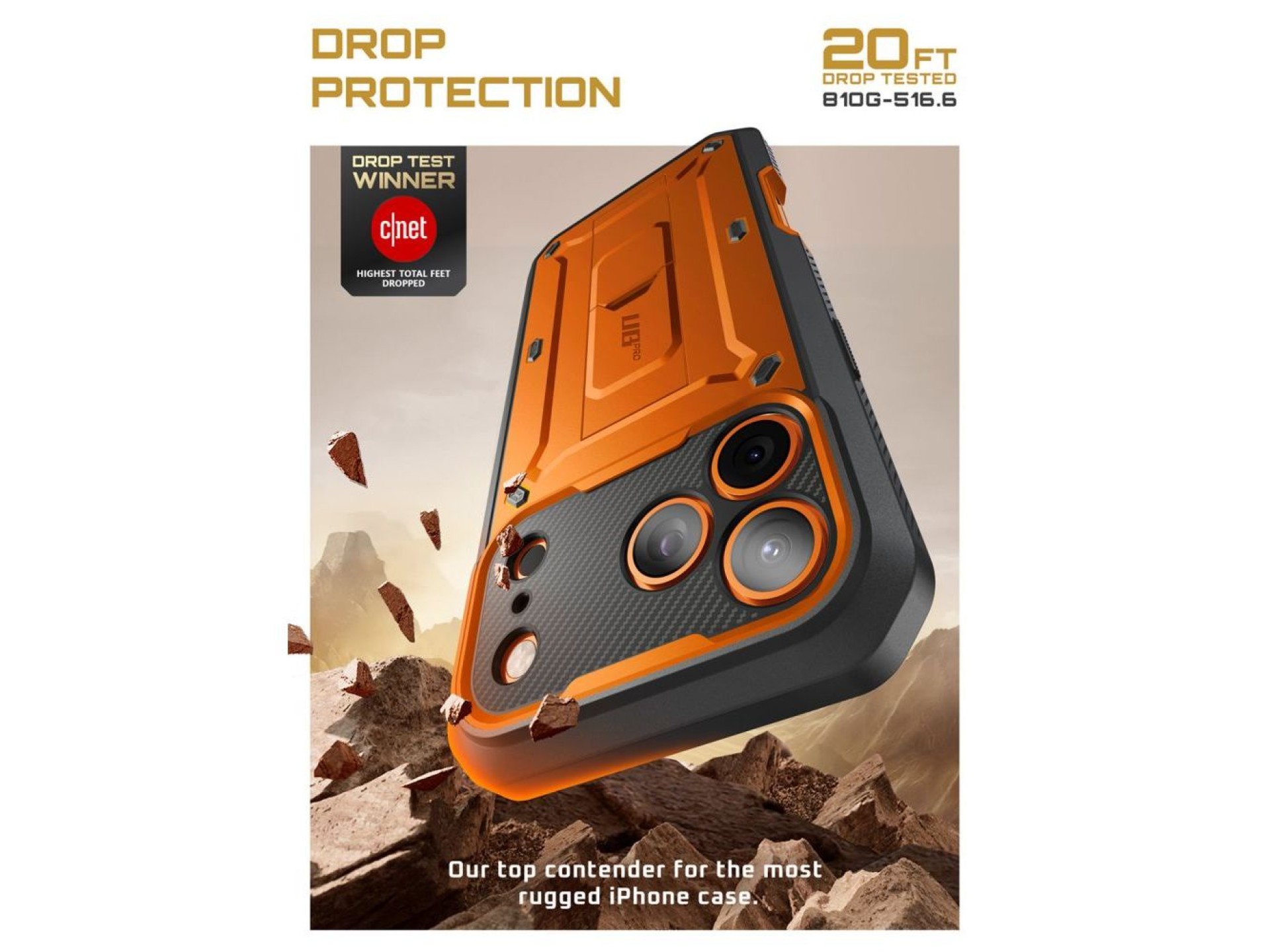 Funda Supcase Unicorn Beetle Pro para iPhone 17 Pro Max - Naranja