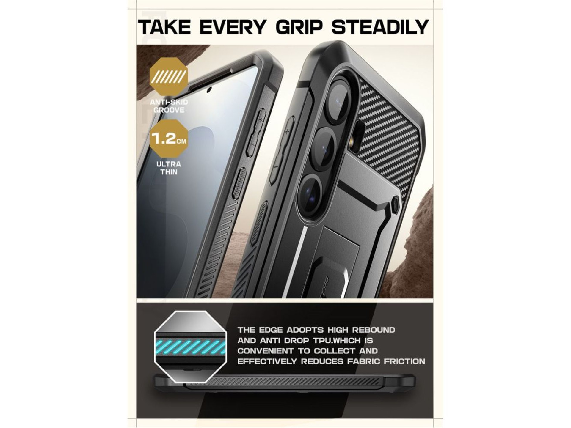 Supcase Unicorn Beetle Pro Case for Samsung Galaxy S25 FE - Black