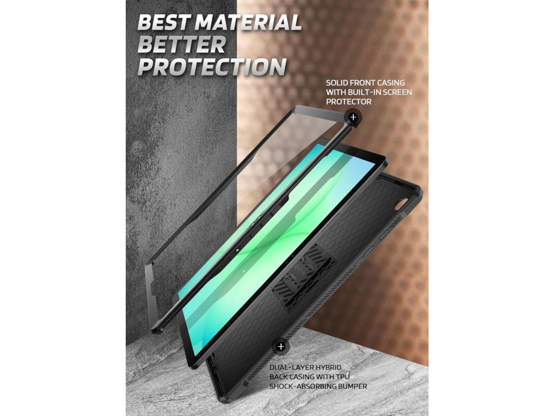 Funda Supcase Unicorn Beetle Pro para Samsung Galaxy Tab A11+ - Negra