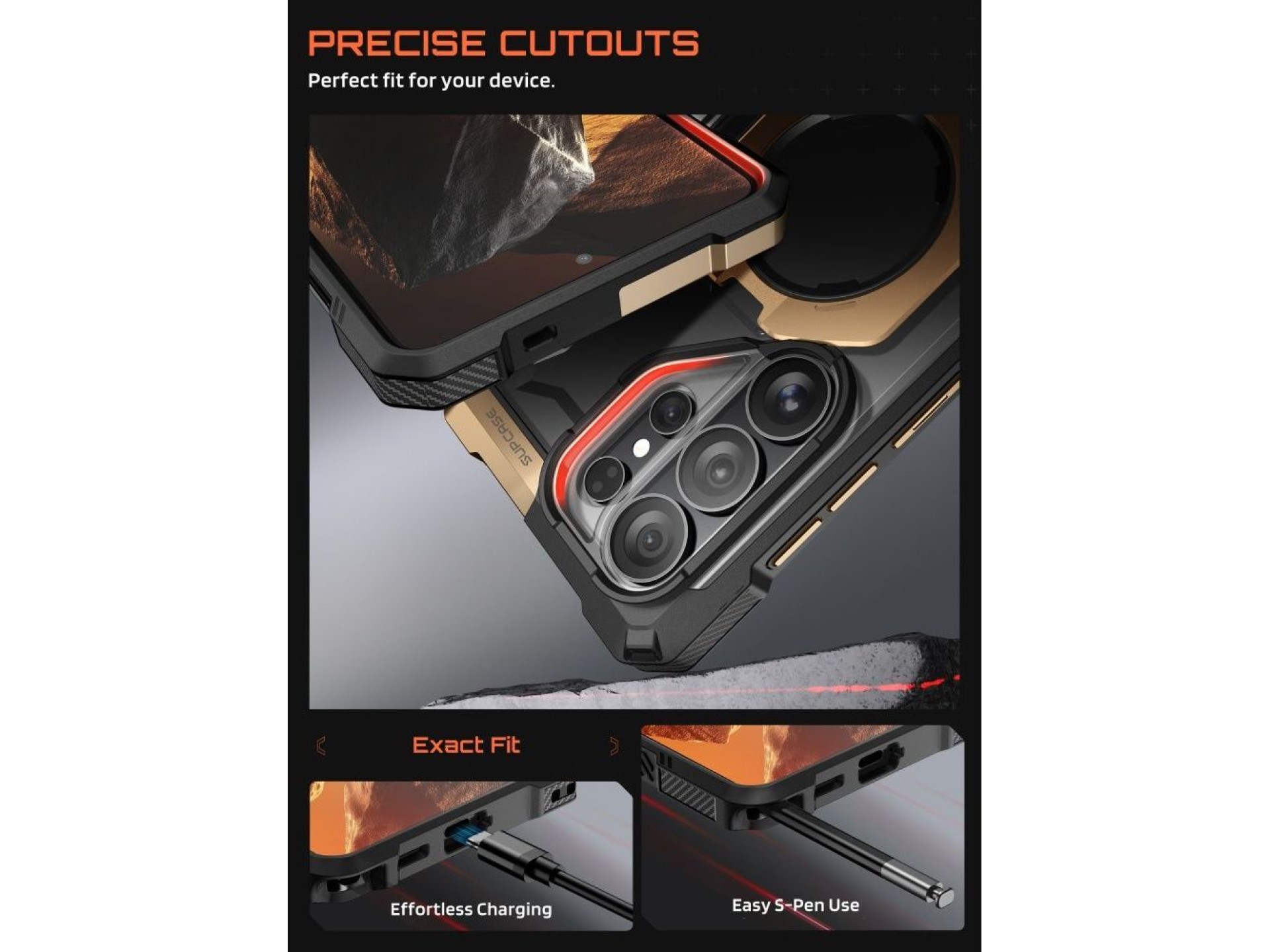 Supcase UB Grip Mag MagSafe Case for Samsung Galaxy S26 Ultra - Black and Brown