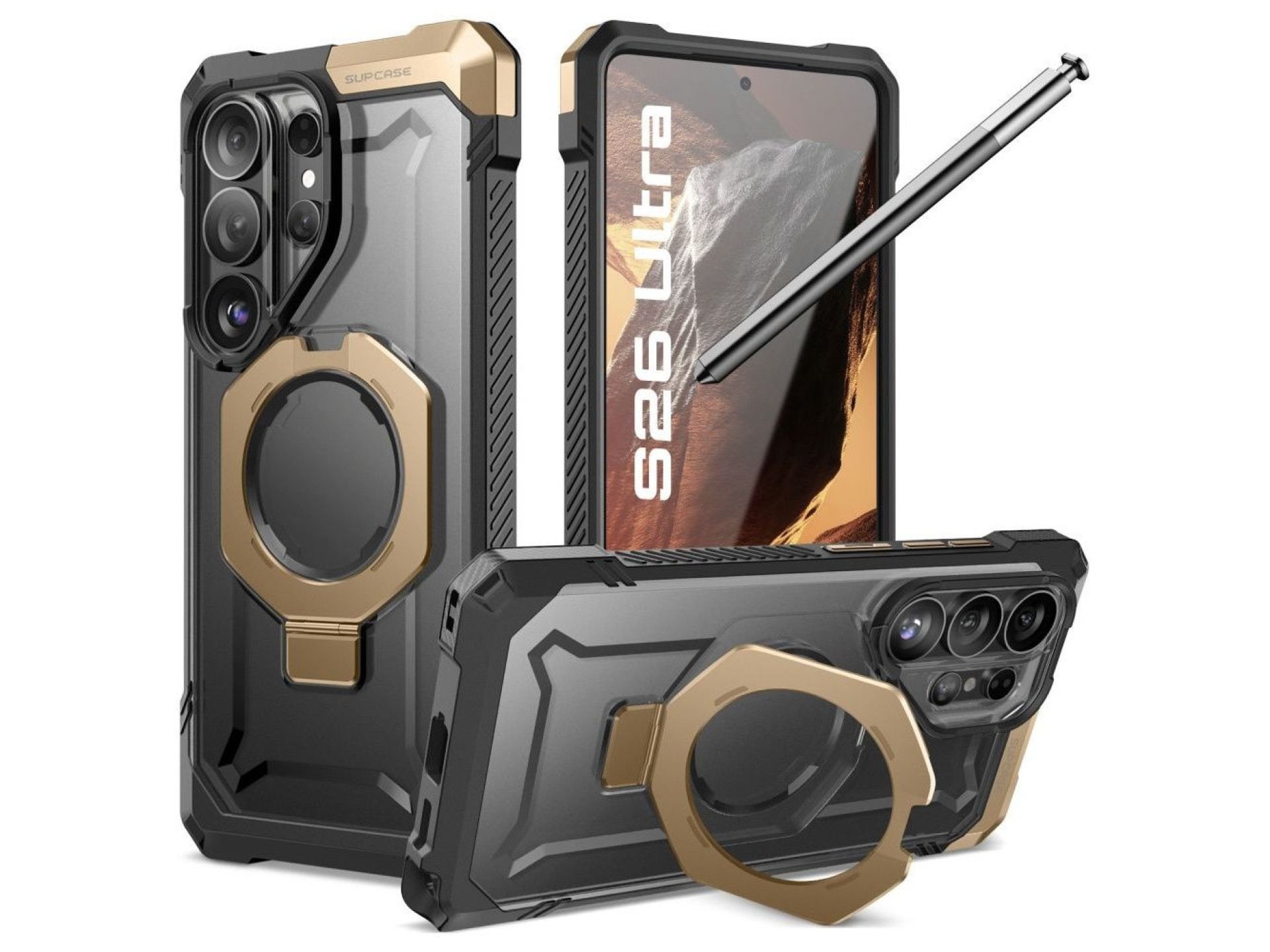 Supcase UB Grip Mag MagSafe Case for Samsung Galaxy S26 Ultra - Black and Brown