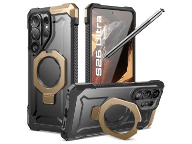 Capa Supcase UB Grip Mag MagSafe para Samsung Galaxy S26 Ultra - Preto e Marrom