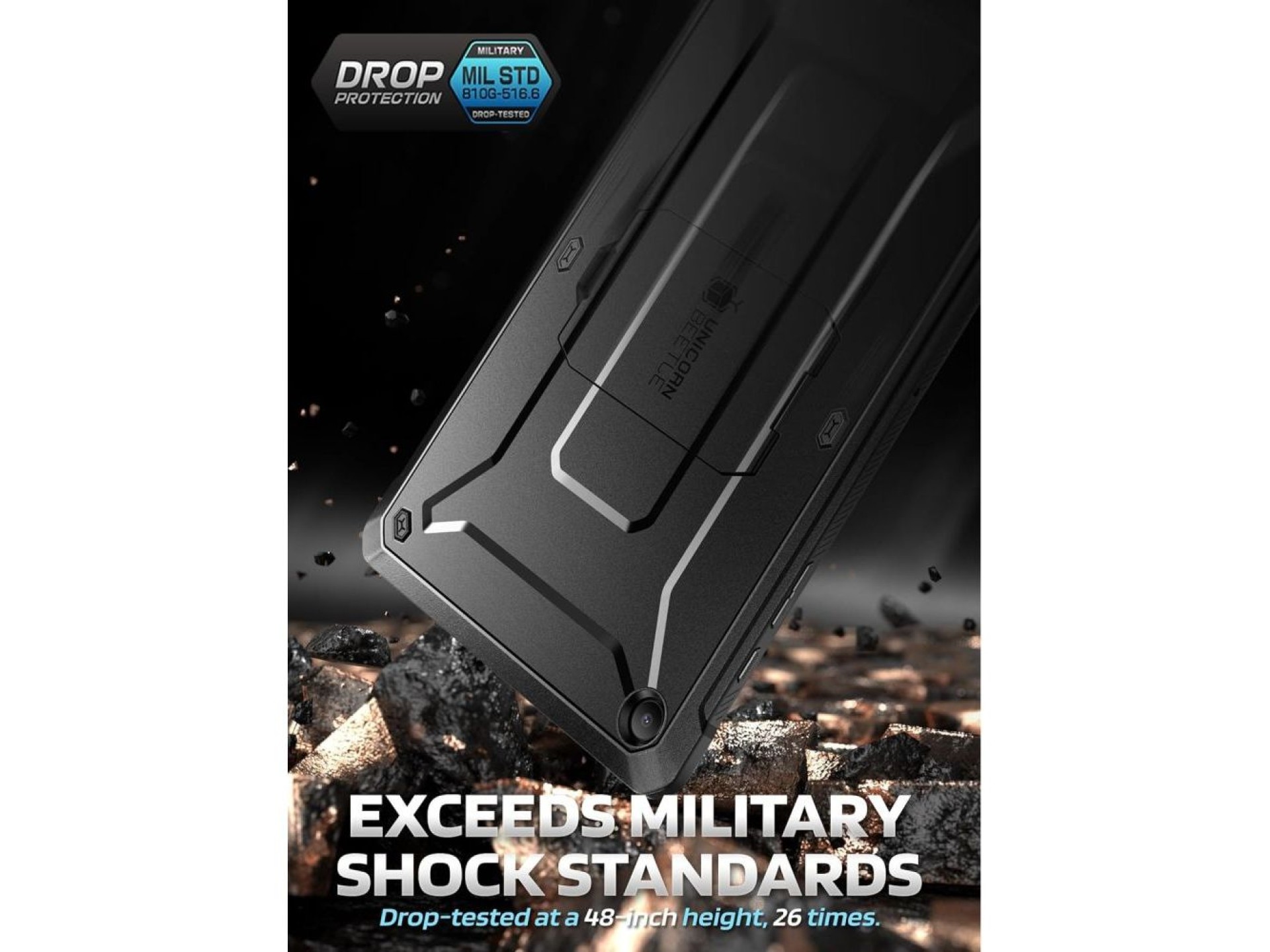 Funda Supcase Unicorn Beetle Pro para Samsung Galaxy Tab A11+ - Negra