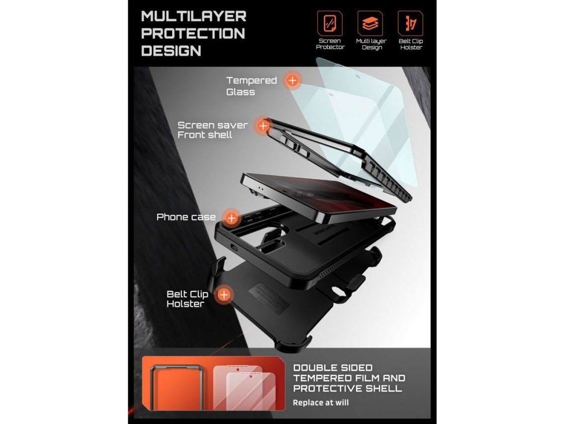 Funda Supcase Unicorn Beetle Pro (paquete de 2) para Samsung Galaxy S26 Ultra - Negra