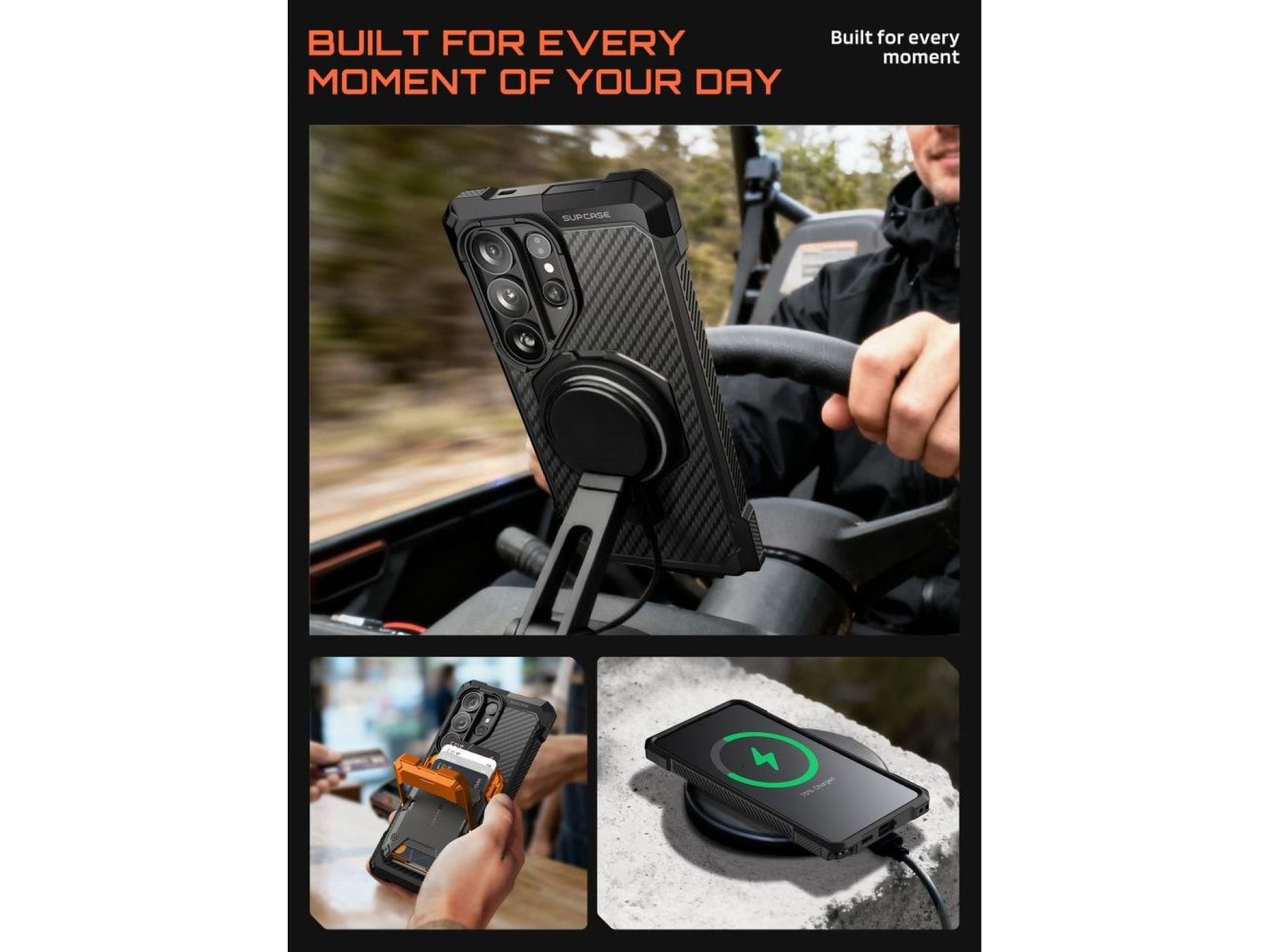 Funda Supcase UB Grip Mag MagSafe para Samsung Galaxy S26 Ultra - Negra