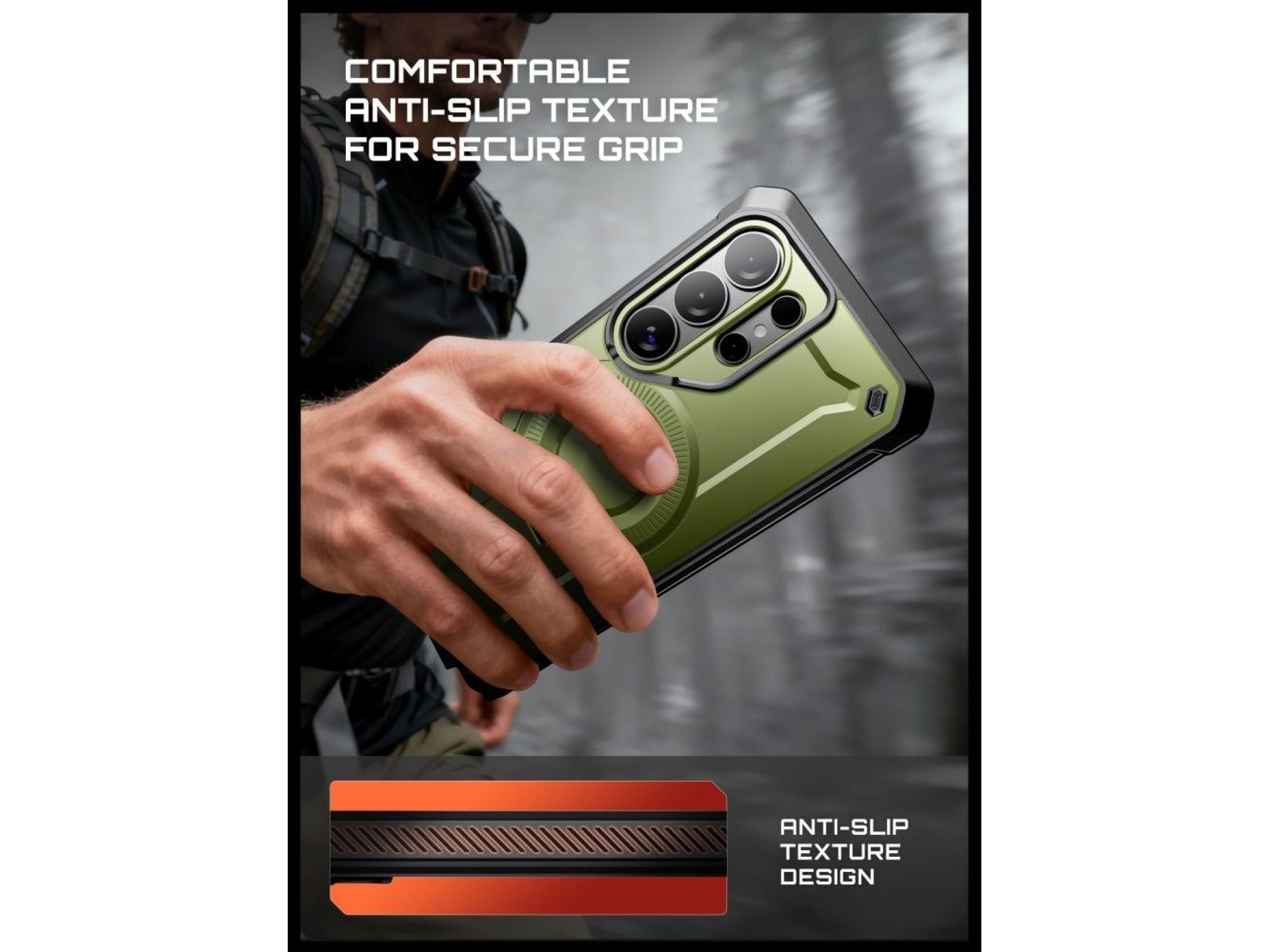 Funda Supcase Unicorn Beetle Pro Mag MagSafe de 2 piezas para Samsung Galaxy S26 Ultra - Verde y neg