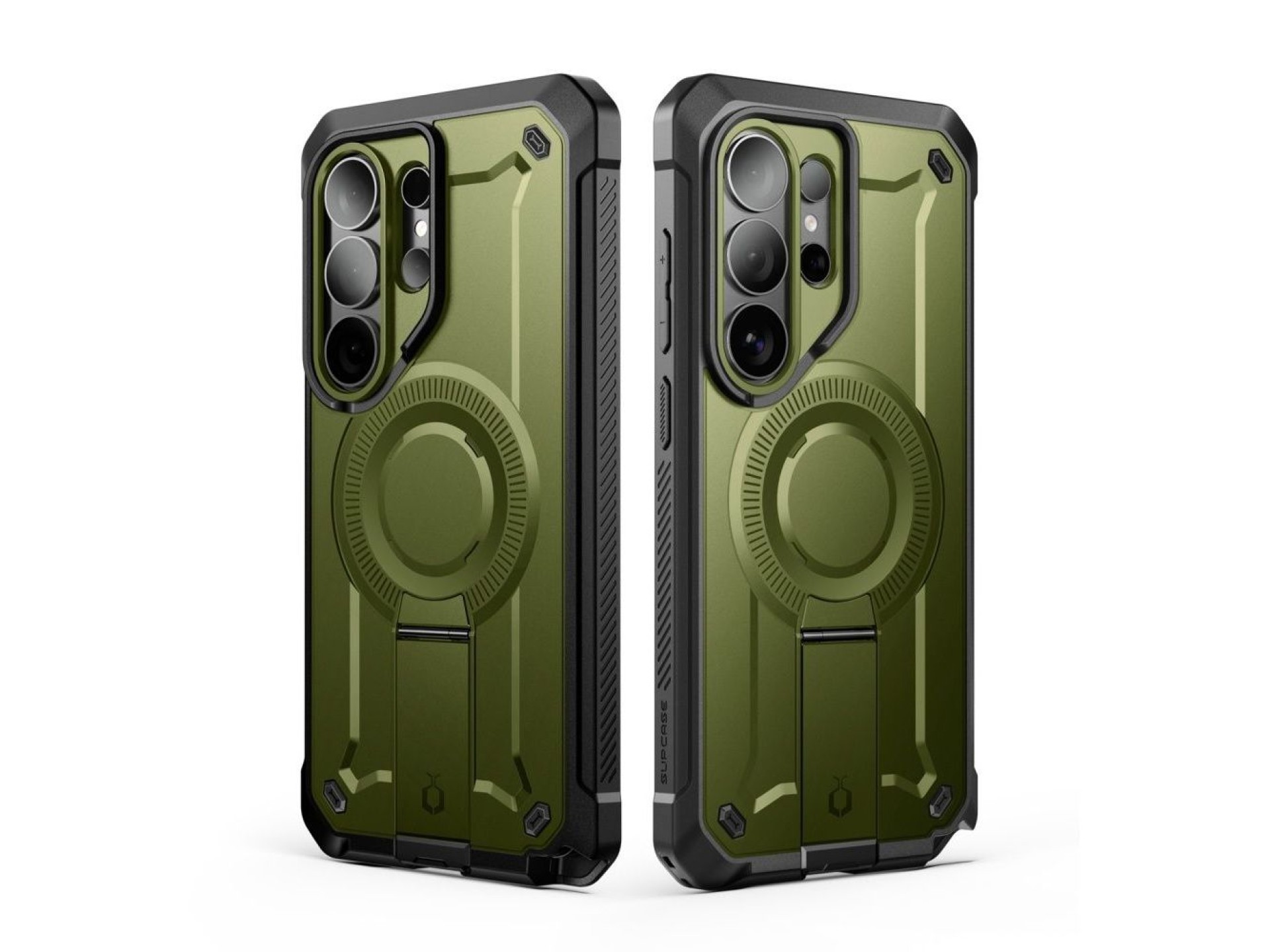 Funda Supcase Unicorn Beetle Pro Mag MagSafe de 2 piezas para Samsung Galaxy S26 Ultra - Verde y neg