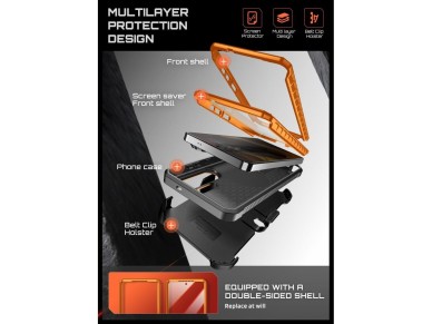 Supcase Unicorn Beetle Pro Mag MagSafe 2-set Case for Samsung Galaxy S26 Ultra - Black and Orange Supcase Unicorn Beetle Pro Mag MagSafe 2-set Case for Samsung Galaxy S26 Ultra - Black and Orange